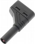 109570 Wtyk banan bezp. 4mm kątowy LAS S W-BK CAT III 1000V 24A czarny
