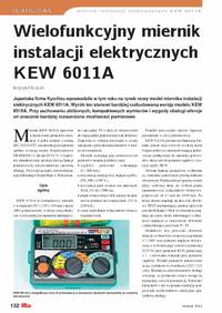 Wielofunkcyjny miernik instalacji elektrycznych KEW 6011A