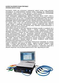 ELSPEC BLACKBOX G4500 PORTABLE Analizator jakosci energii